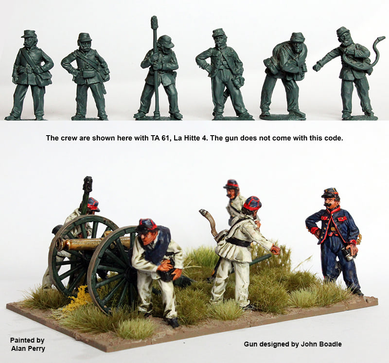Uruguayan Foot Artillery Firing Muzzleloader Crew - Perry Miniatures