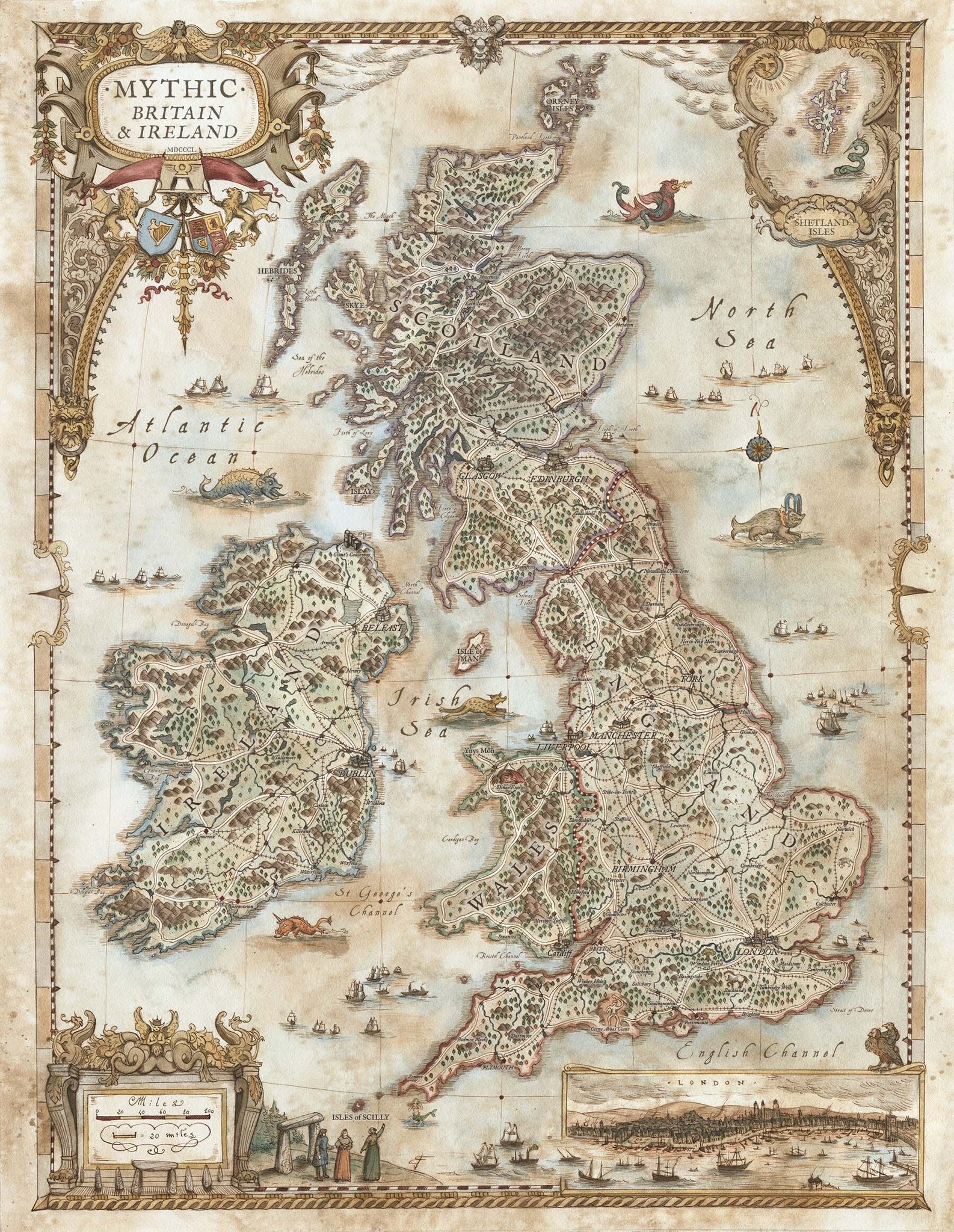Mythic Britain & Ireland Map - Vaesen