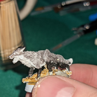 Ferrox progress, varnish/prime, and a velociraptor in a tutu