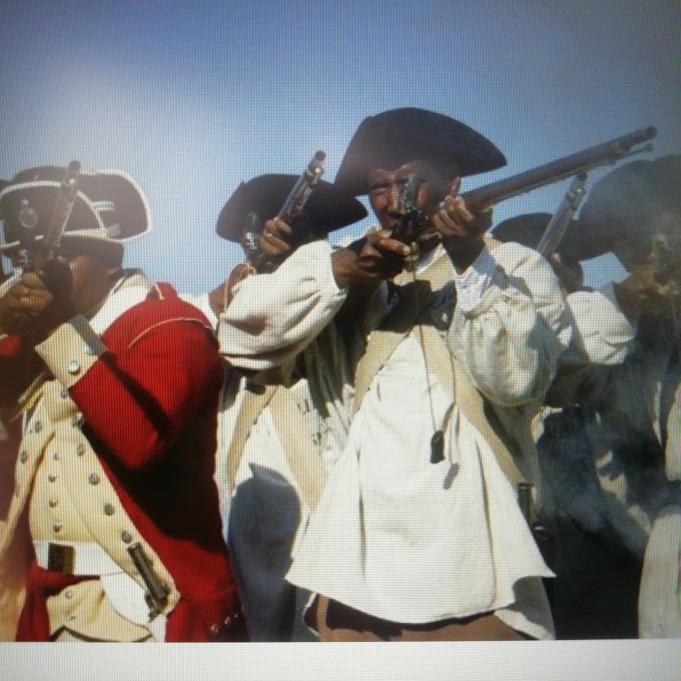 In 1775 the Governor of Virginia had an idea. Freedom would be granted to any slave with a rebel master if they fought for the crown. Thousands did just that although the idea horrified many Americans. For the first time the British army had black units with some great names. The Jersey shore volunteers, Jamaica rangers, mosquito shore volunteers, Ethiopian regiment, black brigade and black dragoons of the South Caroline royalists. One of the grievances in the declaration of independence 