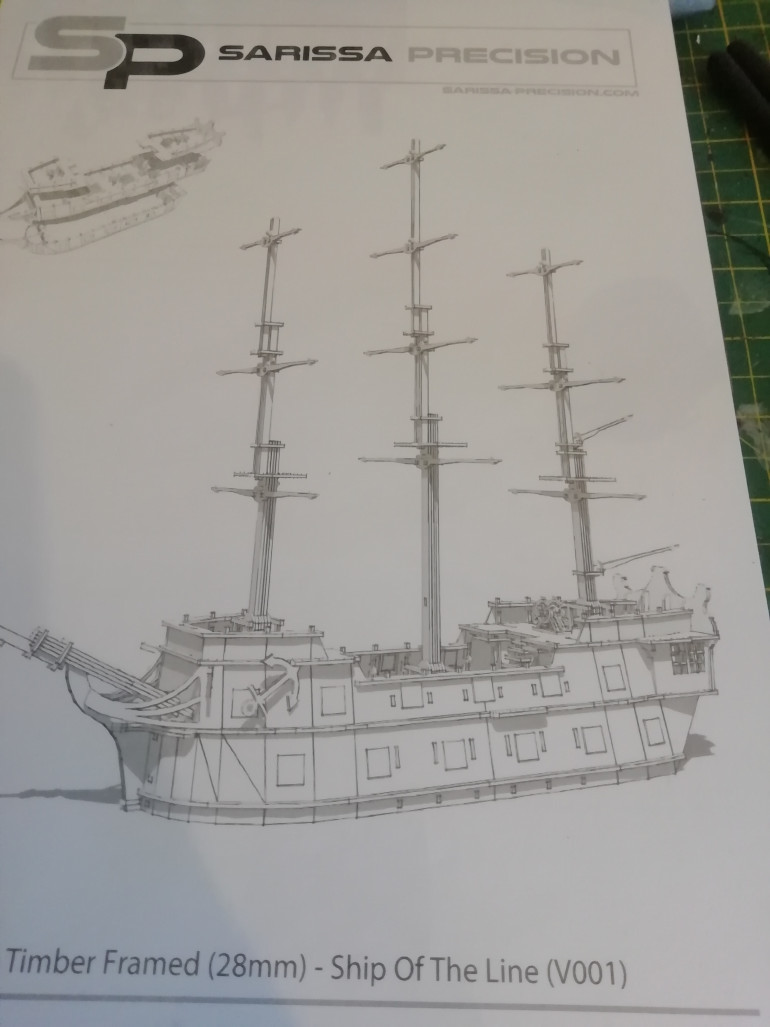 The one thing I've always wanted for the high seas are a couple of ships for the scanarios in the book. When I saw sarissa had a kit out I thought I'd give it a go. So far I've found some parts of the build a bit fiddly. I broke one rib of the ship and the thin card can get a bit damaged if your rough with it. The instructions can be a bit vague in places but I've got the first deck done. 
