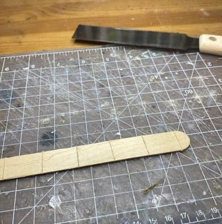 I found this awesome flexible saw on Amazon and has been amazing.  Each stick is marked out at 1 inch widths.