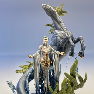 This was the first piece I started with the Lost Kingdom miniatures Queen of the Lake.
