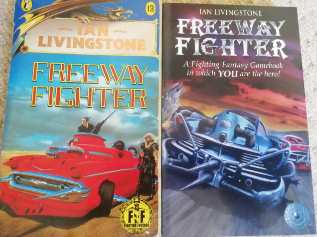 One of my favourite books in the series and a change for Livingston to break away from fantasy to a post apocalyptic near future. Well 2022 a plague wipes out most of humanity. Yikes. A few years later the survivors live in small communities for safety. We live in one community and our mission is to get to San Anglo to pick up an oil tanker and drive it home in a madmax 2 Style. Both covers are great the original also appeared on the rulebook cover for Dark future. The reprint art is of a similar vintage t