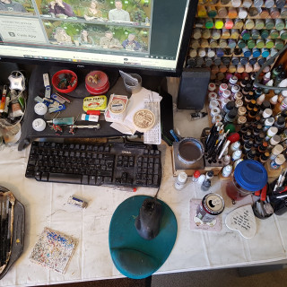 Batch Painting Work Flow / My Desk (26/3/22)