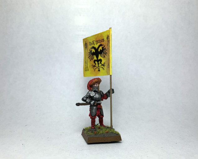 Battle standard bearer with the banner of emperor Charles Quint