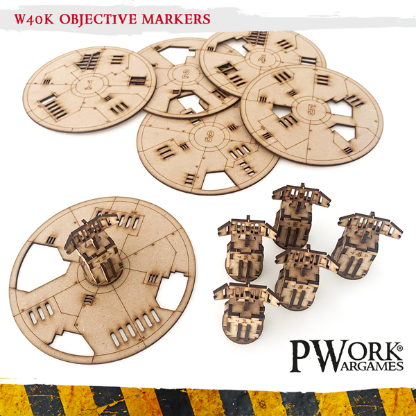 40k Objective Markers #4 - PWork Wargames