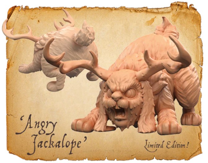 Angry Jackalope Alternative Sculpt - Moonstone