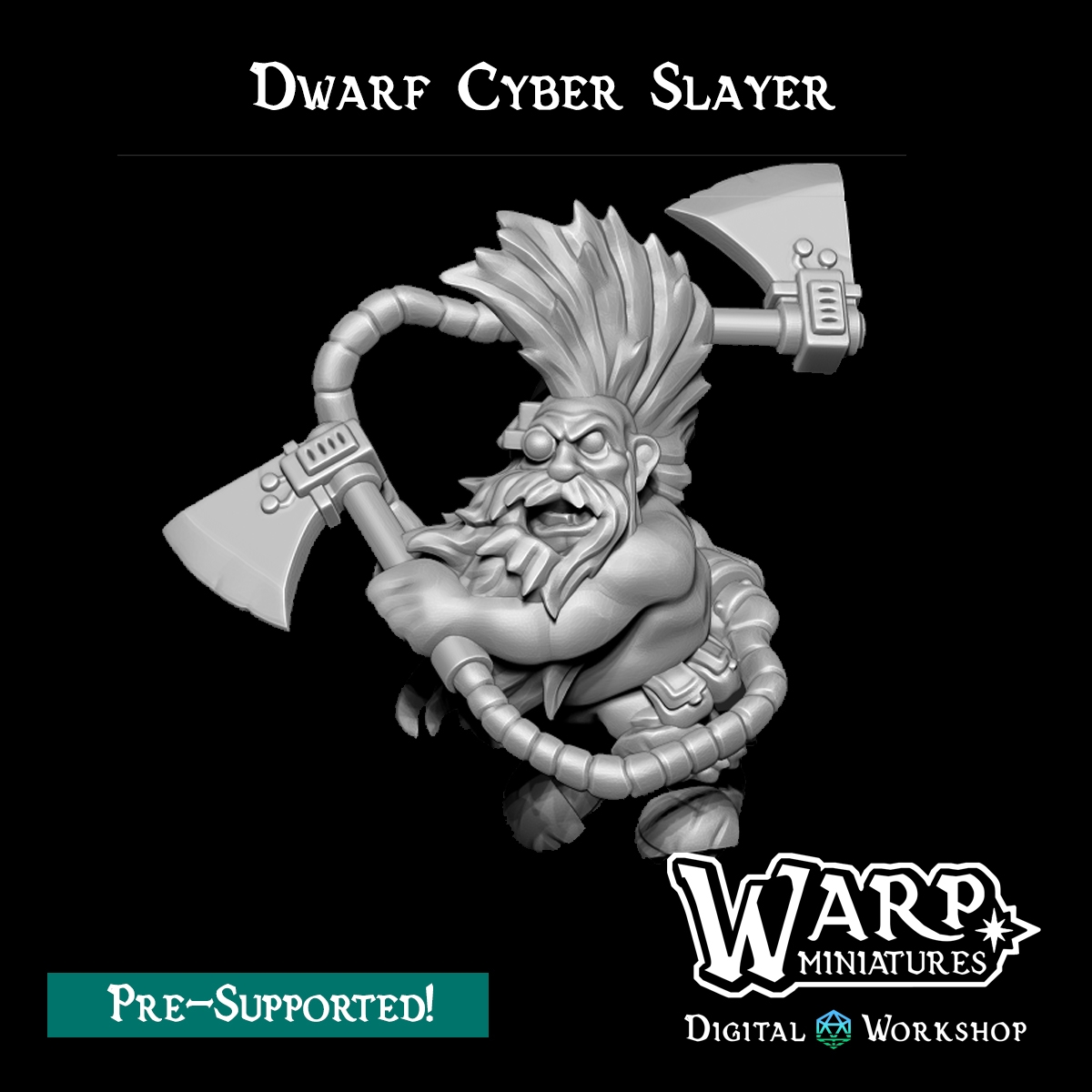 Dwarf Cyber Slayer - Warp Miniatures