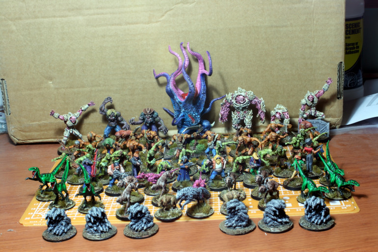 All the hostiles painted up, and all the minis I will ever need for this game!