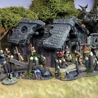More Terrain for Barons' War, Ruined Hovels and Barricades