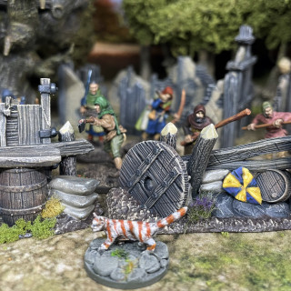 More Terrain for Barons' War, Ruined Hovels and Barricades