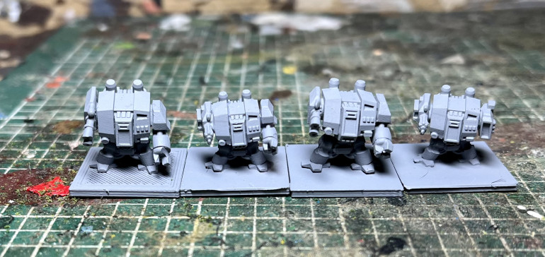 Now for the big guns! In yet another 3D print file find from the internet we have these stunning little walking tombs!