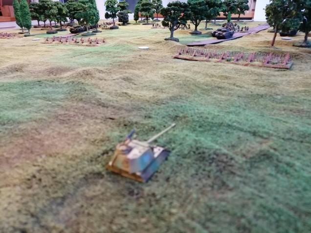 The Panther Turret swings into action against the advancing tanks of 1 Squadron