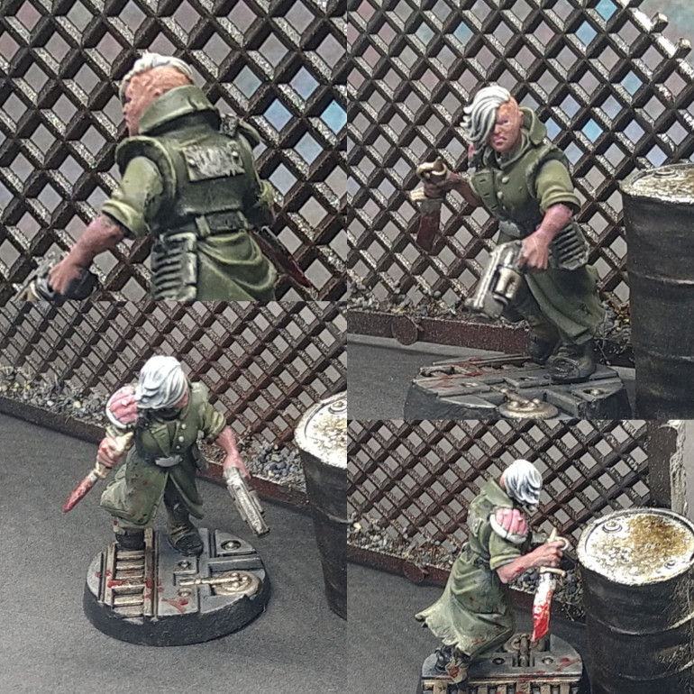 Made this runner straight from the Necromunda hive scum set. I am still waiting for my Last Prospector book to arrive so working on bad guys that will work in some scenarios or a solo bounty hunt mission.