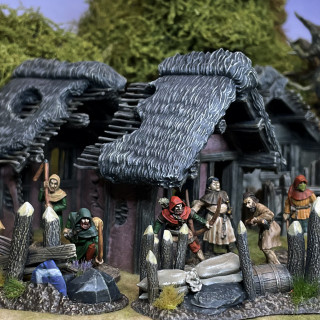 More Terrain for Barons' War, Ruined Hovels and Barricades