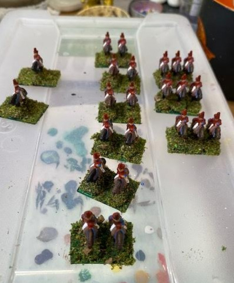 This is the last of the Red Calvary mounted and ready for storage.   A full picture will be coming soon.