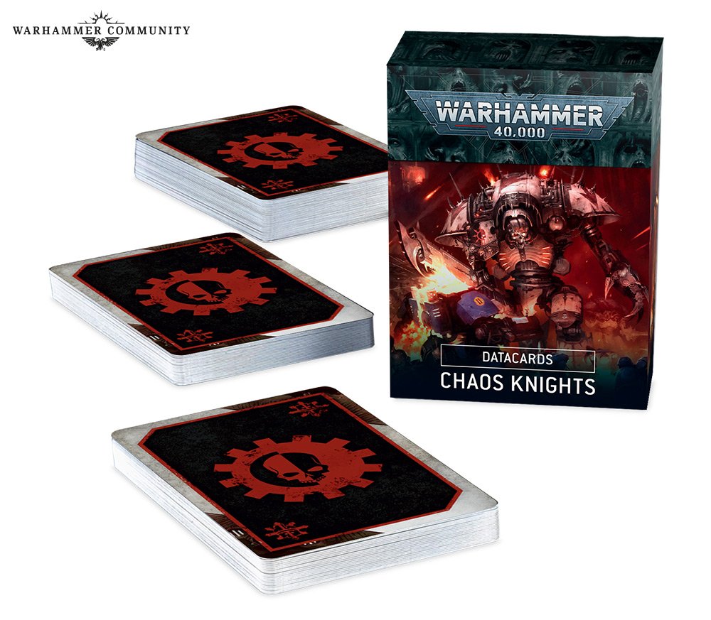 Chaos Knights Datacards - Warhammer 40000 MAY