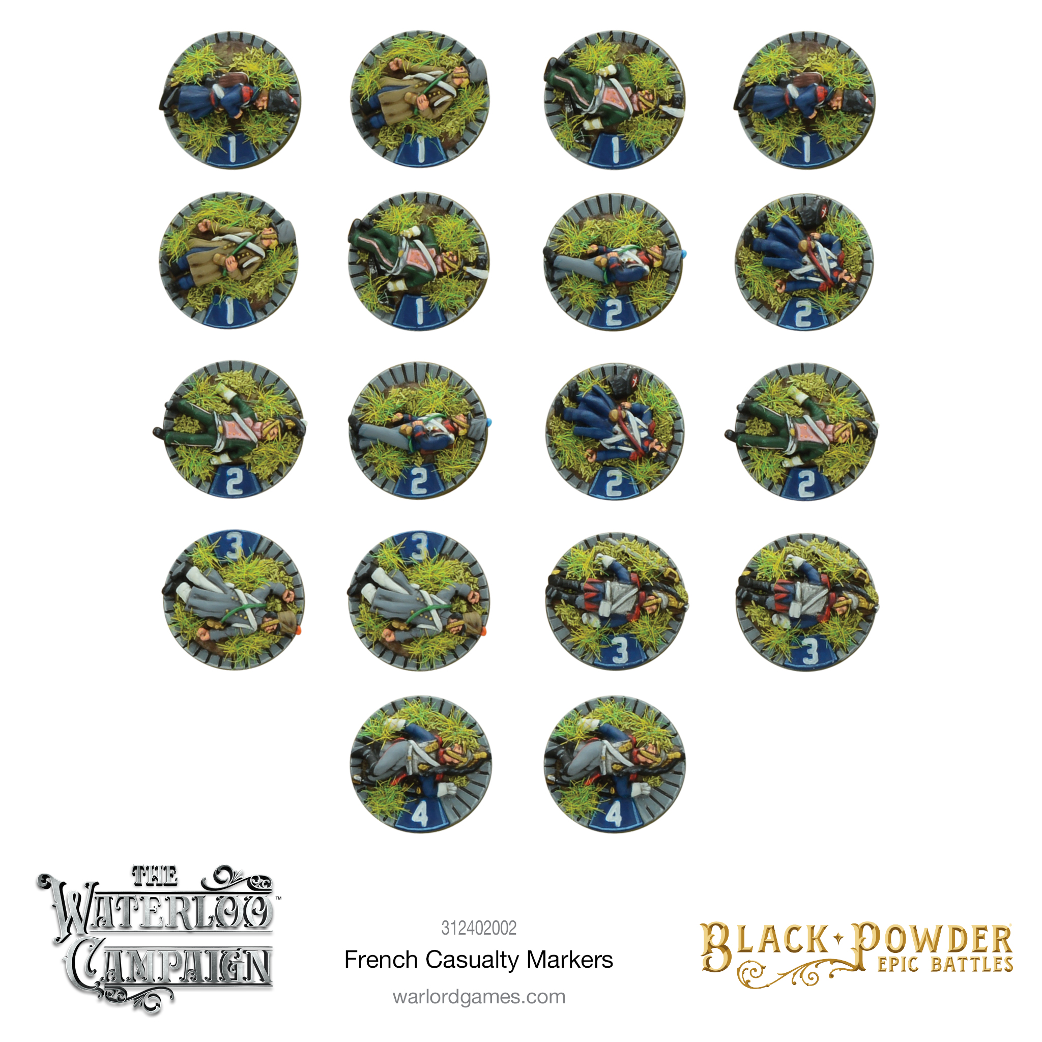 French Casualty Markers - Black Powder Epic Battles