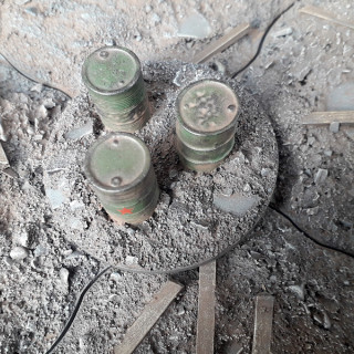 Before and After Soviet Fuel Drum Objective Markers.