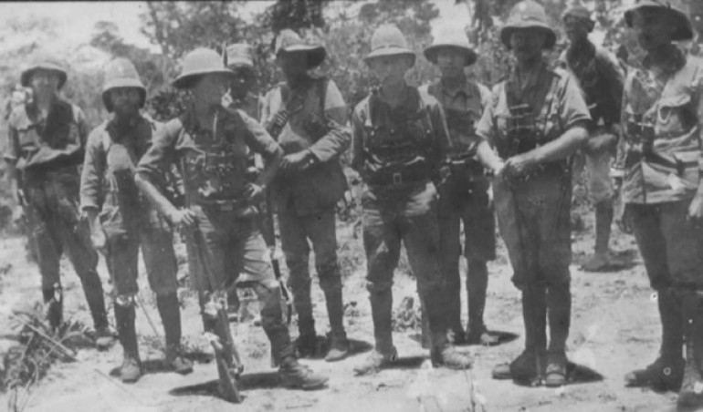 A more typical and realistic look of soldiers on campaign. With no supplies from Germany uniforms became increasingly less uniform. 