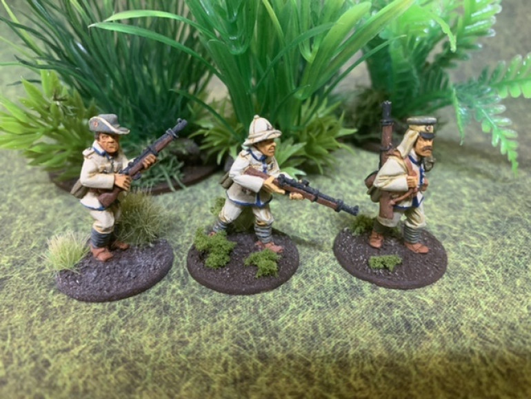 Left to right, the classic Sudwester, the tropical helmet and the field cap. 