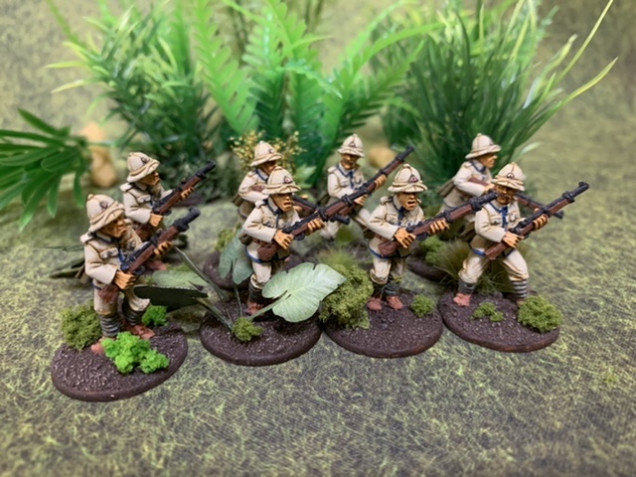 Schutztruppe Brigade Games figures. 