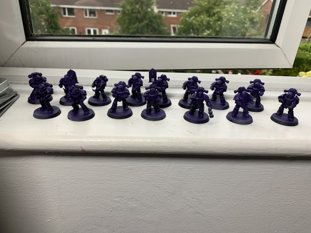 A window ledge of drying marines