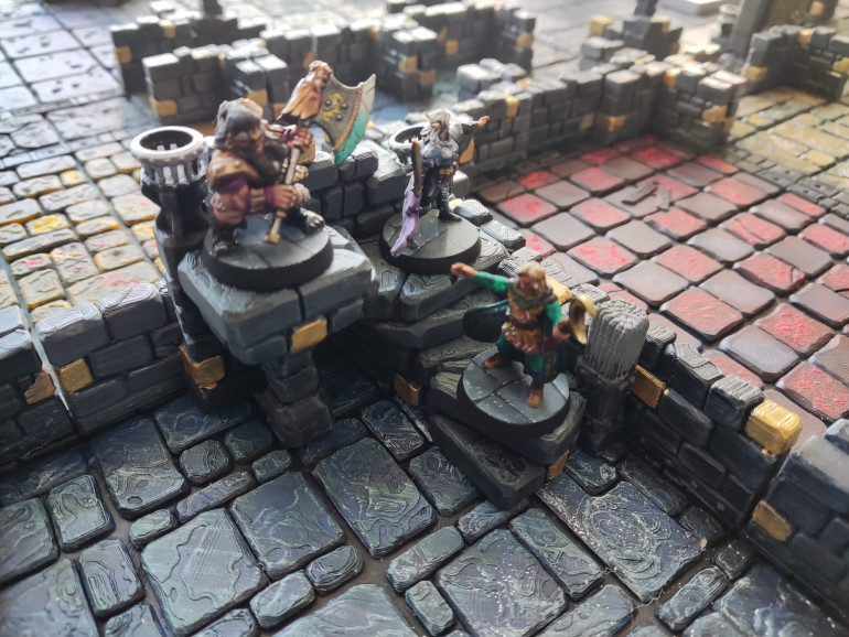 I think the flagstones on the bases match pretty well in this shot.