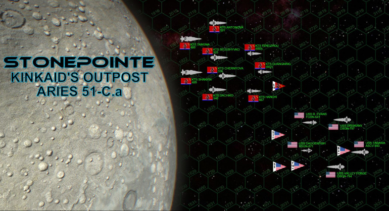 The match up for the battle.  The Black Dragons have much heavier ships, and many more of them.  The Americans, meanwhile, are faster, more tactically nimble, and have a whole portfolio of insane technology, experience, and leadership bonuses.  Basically this is a task force of elite badasses against a fleet of oafish giants.  But if the oafish giants get too close ...