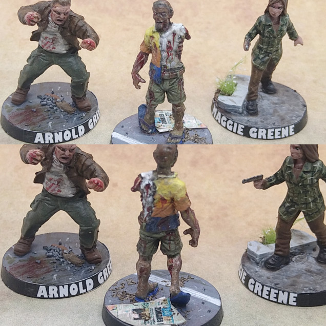 And I think I shared the zombie pic in an earlier entry, but I added the character name labels and took the pic because they all come from the same booster.