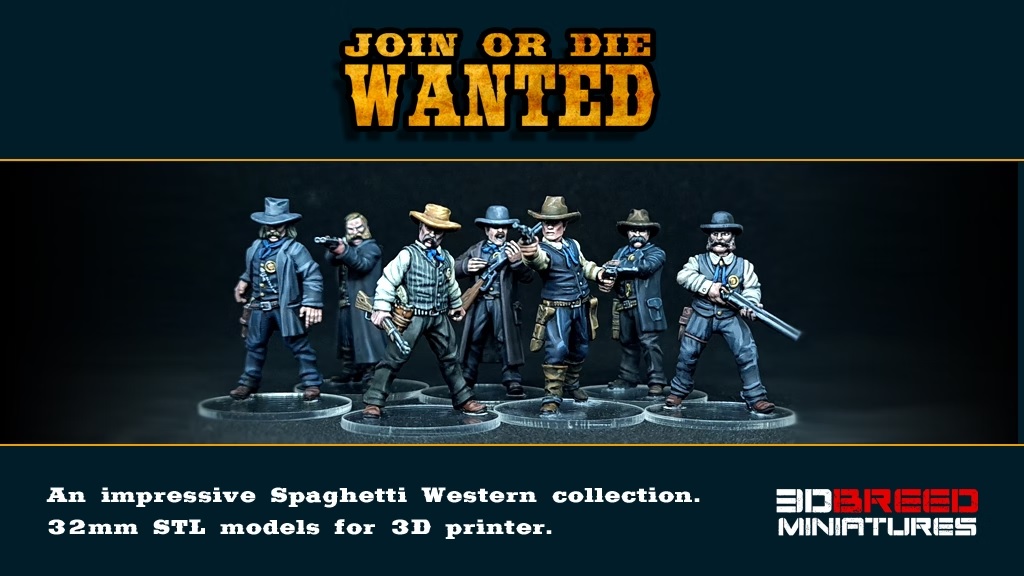 Join Or Die Wanted - 3DBreed Miniatures