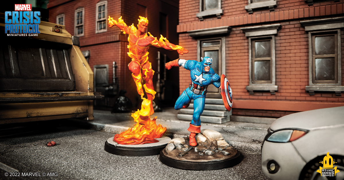 Original Human Torch & Captain America - Marvel Crisis Protocol