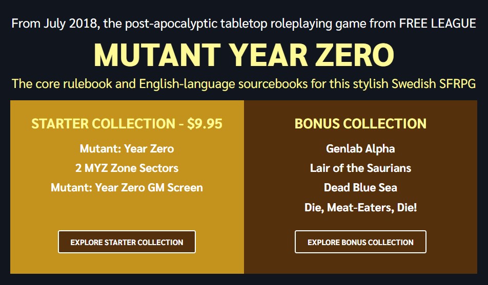Starter Collection Mutant Year Zero - Free League Publishing