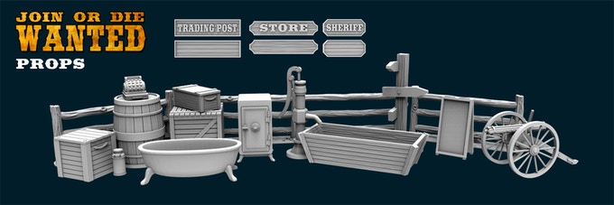 Wild West Props - 3DBreed Miniatures