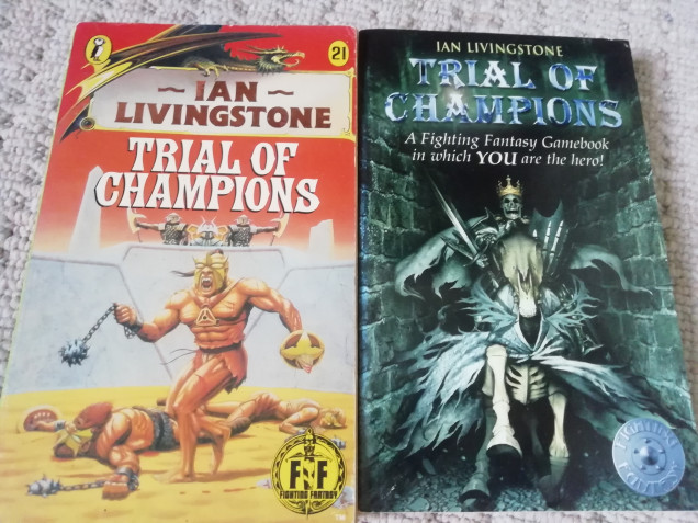 The long awaited return to deathtrap dungeon with Ian Livingstones kinda sequal. Baron sukumvit was clearly upset we got through his last dungeon so he's had an upgrade for this year's contest. This time we play a captive of the barons brother lord carnus who hates his brother. So he wants his own champion to beat the dungeon. But first we need to survive the selection process in the arena of death. The winner gets the honour of going into the dungeon and certain death. Great art and great story this one was always popular with me. 