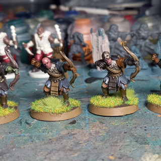 Orc Chieftain & 12x Orcs For Starter Warband Finished