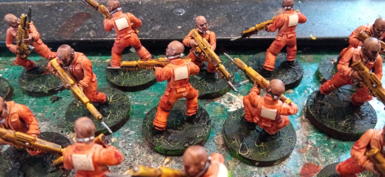 Based in the same way as the Marines, you can see some of the orange bleeding coming through two solid layers.