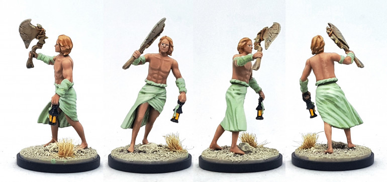 Unarmoured Survivor with Bone Axe