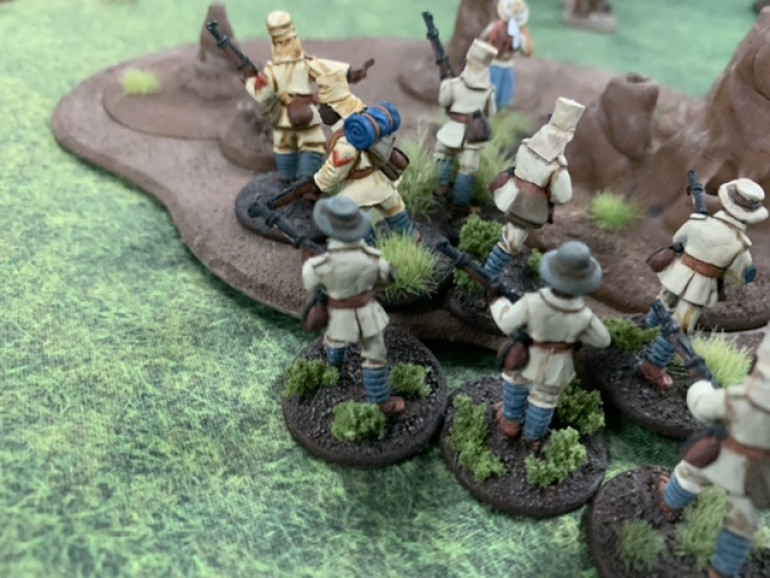 The Askari squad enters the termite mounds.