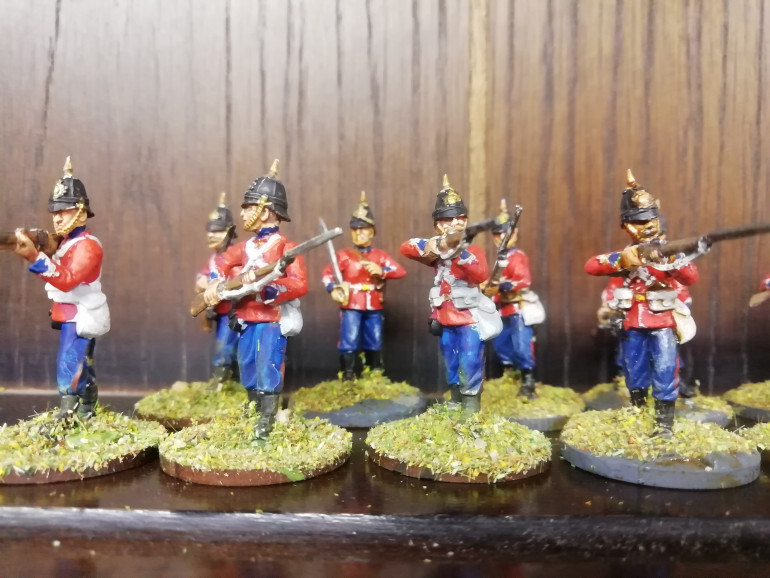Two down. For the third unit I'll do something different from the usual redcoats 