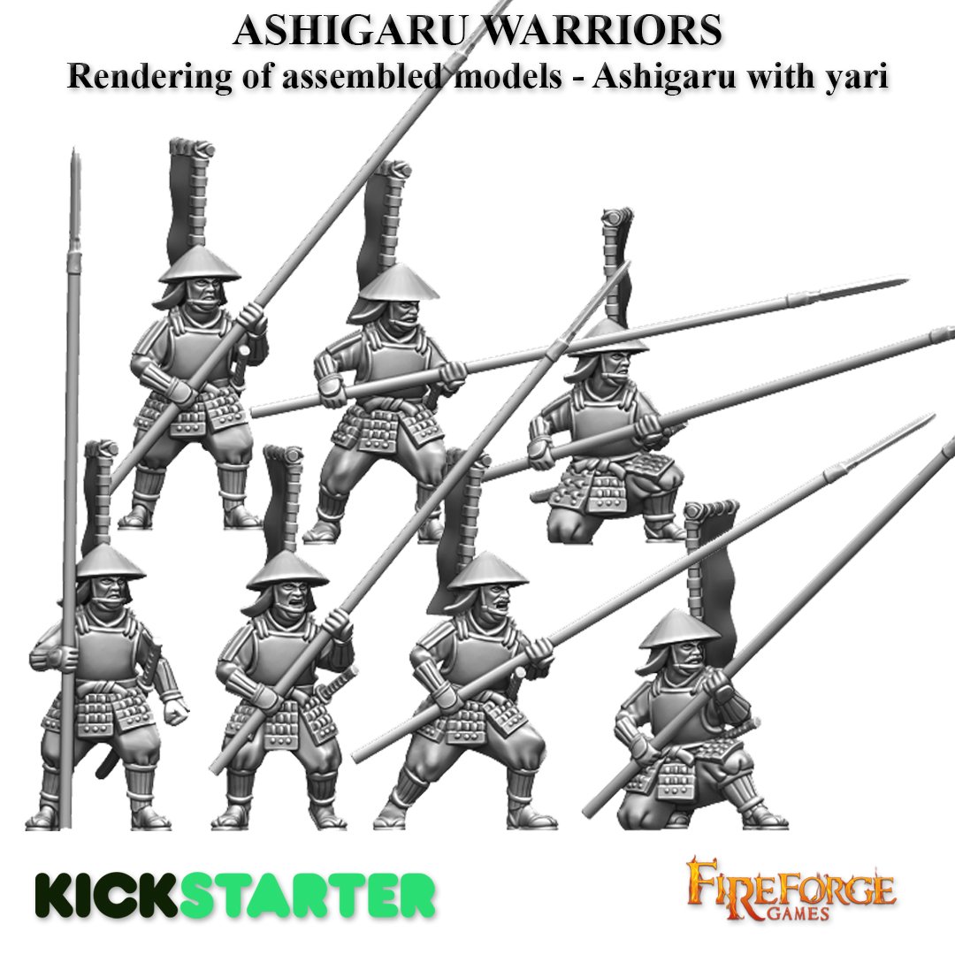 Ashigaru Warriors With Yari - Fireforge Games