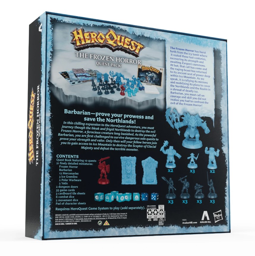 Back of the Box - HeroQuest - The Frozen Horror