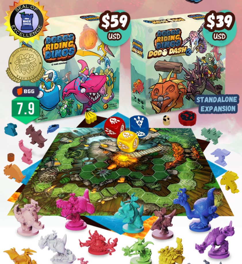 Preorder Dodos Riding Dinos reprint and new Dodo Dash expansion