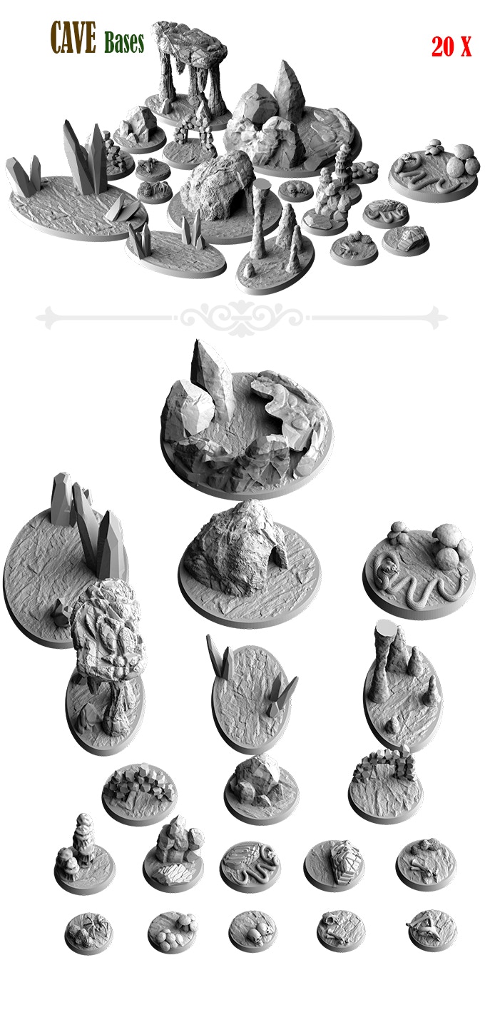 Cave Bases - Realm of Dreams Miniatures