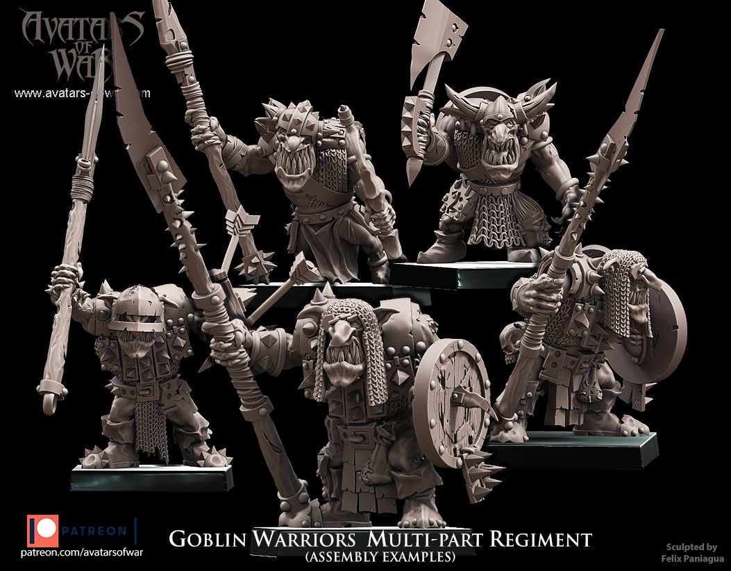 Goblin Warriors Spearmen - Avatars Of War
