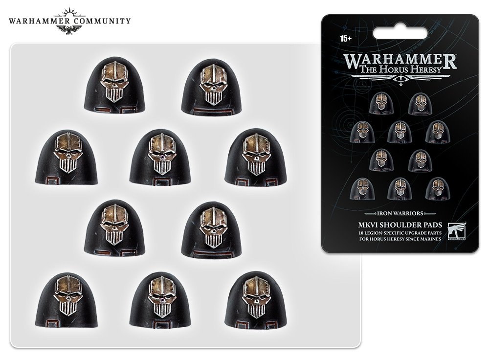 Iron Warriors MKVI Shoulder Pads - Warhammer The Horus Heresy