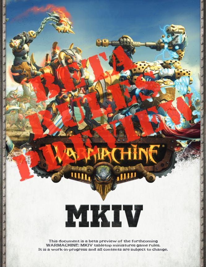MKIV Beta Rules - Warmachine