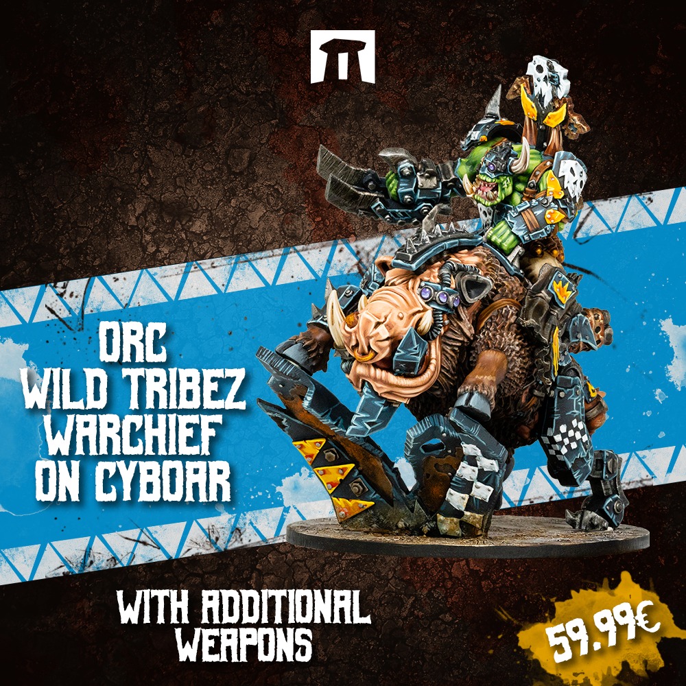 Orc Wild Tribez Warchief On Cyboar - Kromlech