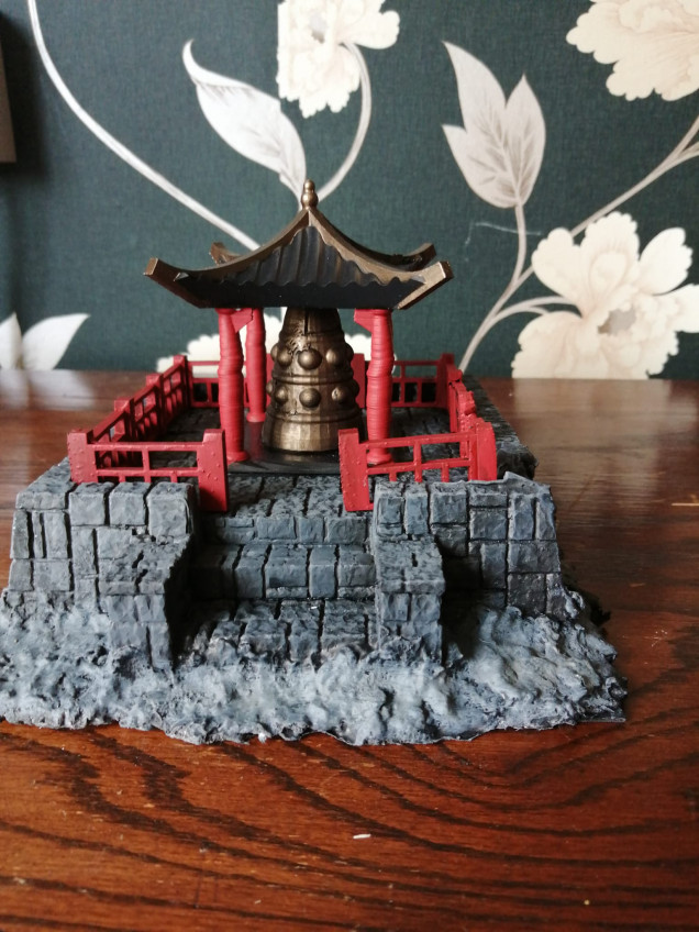 The Bell Shrine on an elevated platform - cover and elevated with restricted access/egress.